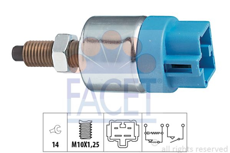 FACET Bremslichtschalter Made in Italy - OE Equivalent