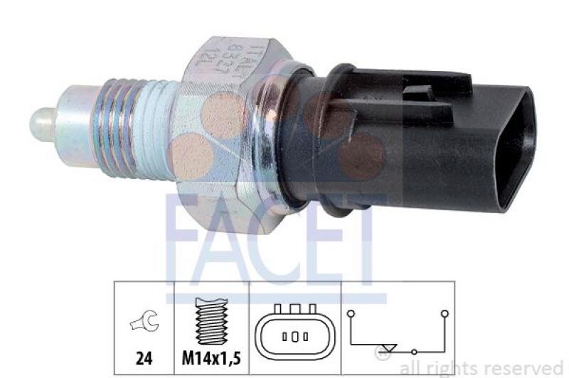 FACET Switch, reverse light Made in Italy - OE Equivalent