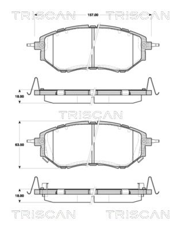 TRISCAN Brake Pad Set, disc brake