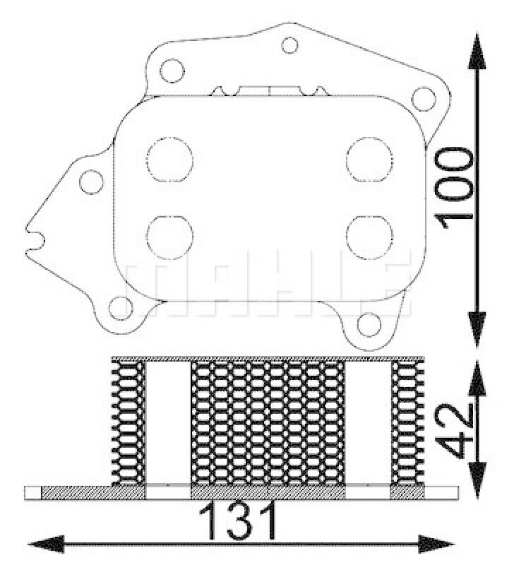 MAHLE Oil Cooler, engine oil