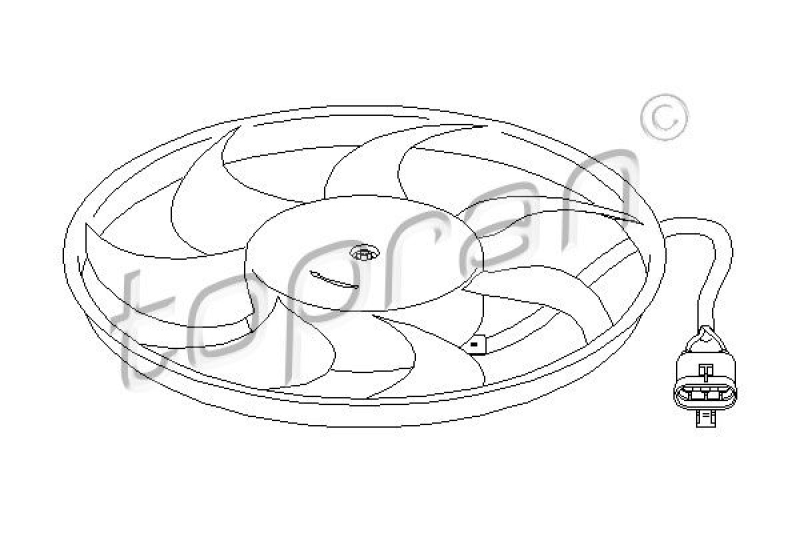 TOPRAN Fan, engine cooling