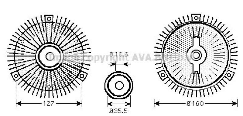 AVA QUALITY COOLING Clutch, radiator fan