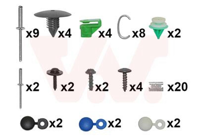 VAN WEZEL Mounting Kit, bumper