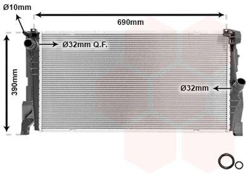 VAN WEZEL Radiator, engine cooling *** IR PLUS ***