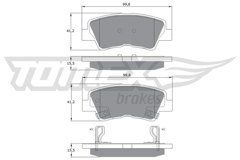 TOMEX Brakes Bremsbelagsatz, Scheibenbremse