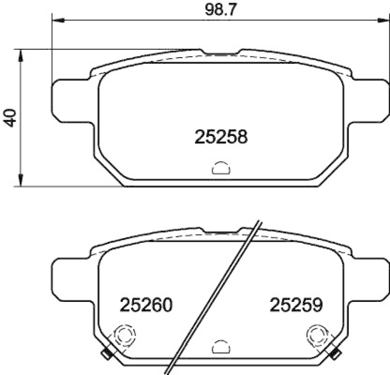 HELLA Brake Pad Set, disc brake