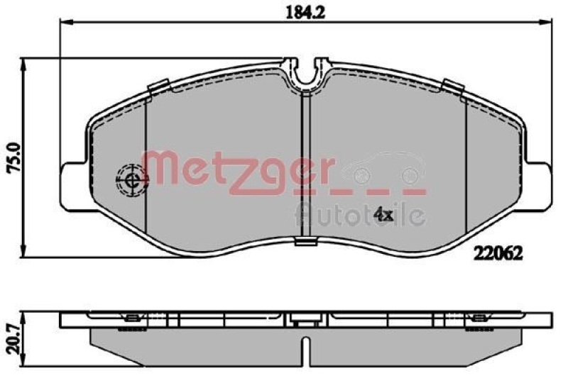 METZGER Brake Pad Set, disc brake