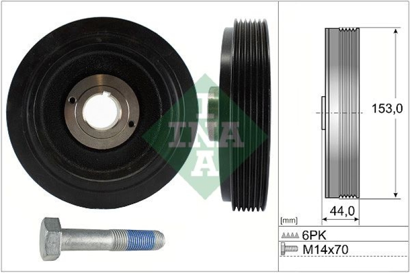 INA Belt Pulley Set, crankshaft