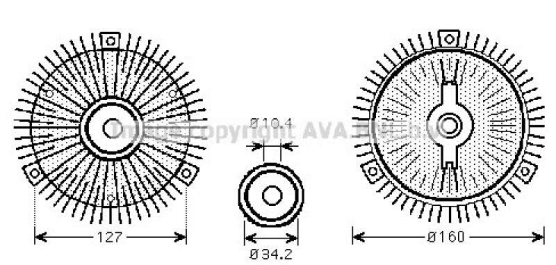 AVA QUALITY COOLING Clutch, radiator fan