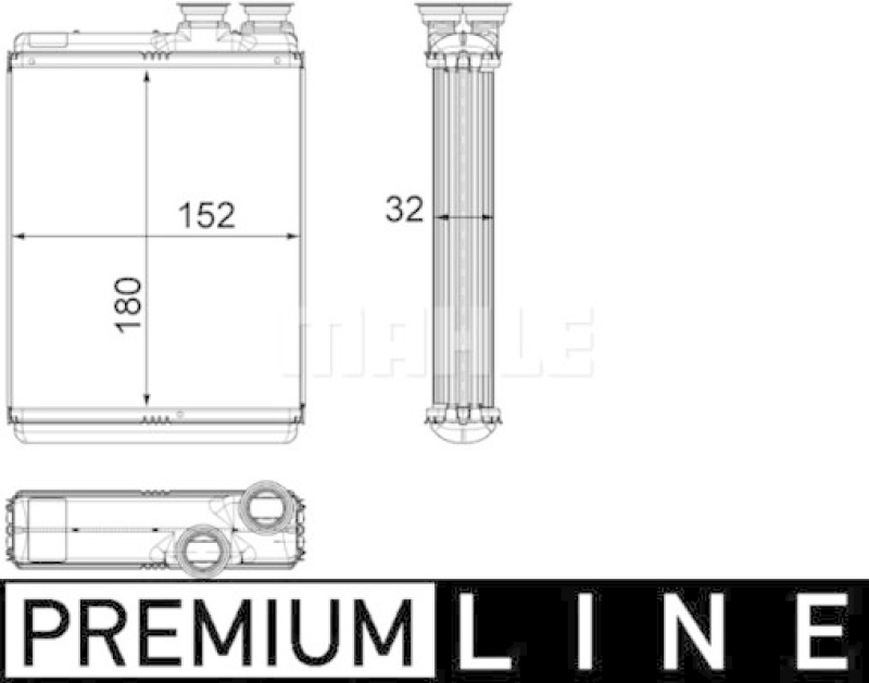 MAHLE Wärmetauscher, Innenraumheizung BEHR *** PREMIUM LINE ***