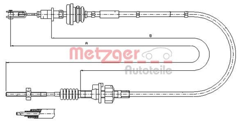 METZGER Cable Pull, clutch control