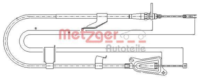 METZGER Seilzug, Feststellbremse 170335