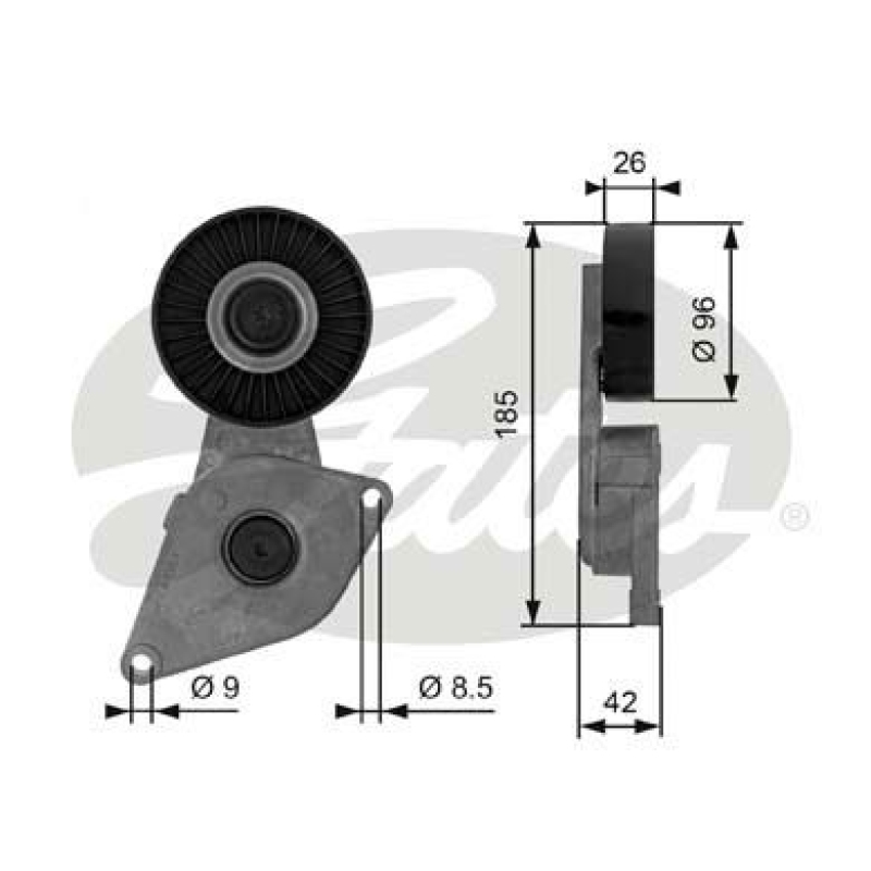 GATES Belt Tensioner, V-ribbed belt DriveAlign®
