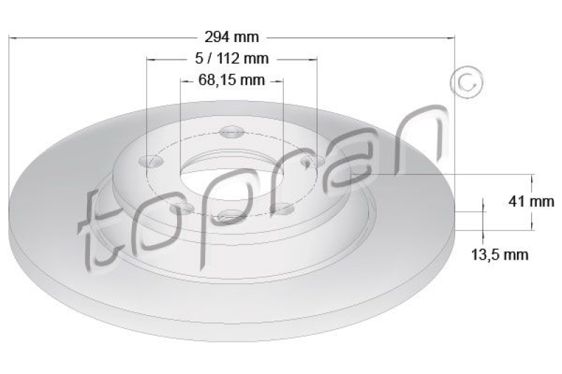 2x TOPRAN Bremsscheibe COATED