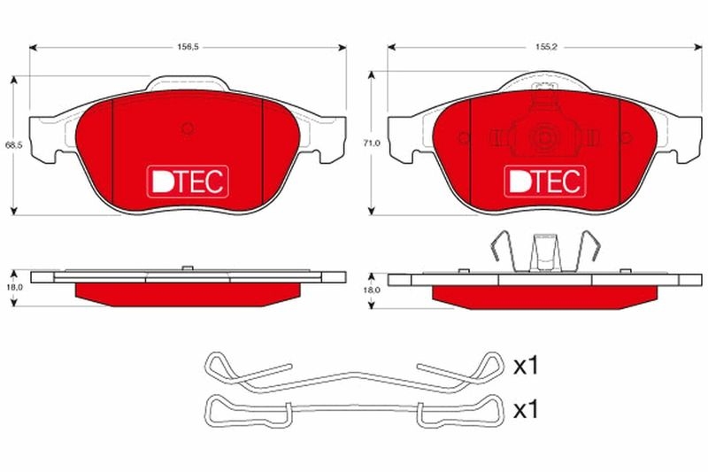 TRW Brake Pad Set, disc brake DTEC COTEC