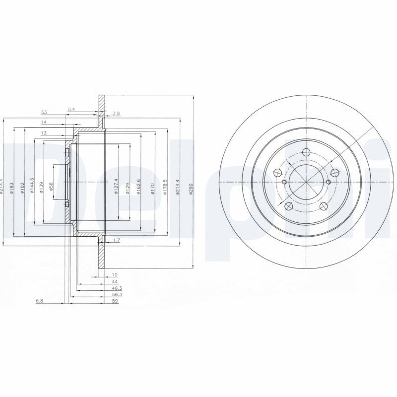 2x DELPHI Bremsscheibe