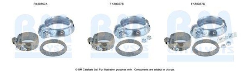 BM Catalysts Montagesatz. Katalysator Vorne passend für Mercedes Sprinte...