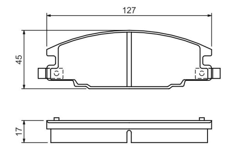 BOSCH Brake Pad Set, disc brake