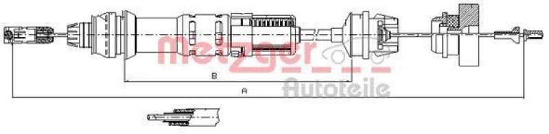 METZGER Cable Pull, clutch control
