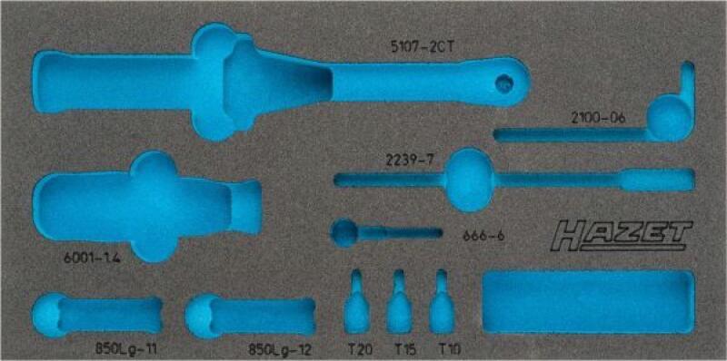 HAZET Foam Insert, assortment box Safety-Insert-System