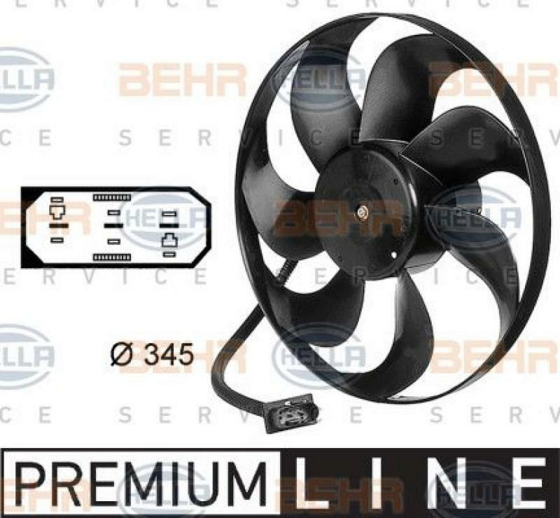 HELLA Fan, radiator BEHR HELLA SERVICE *** PREMIUM LINE ***