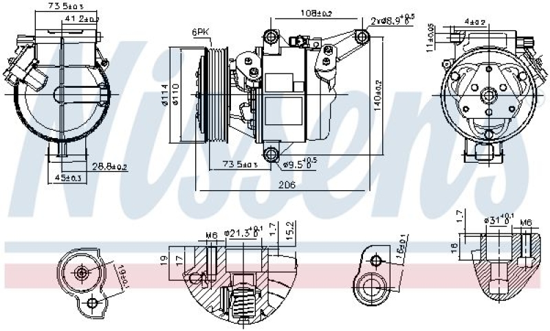 NISSENS Kompressor, Klimaanlage ** FIRST FIT ** 890948