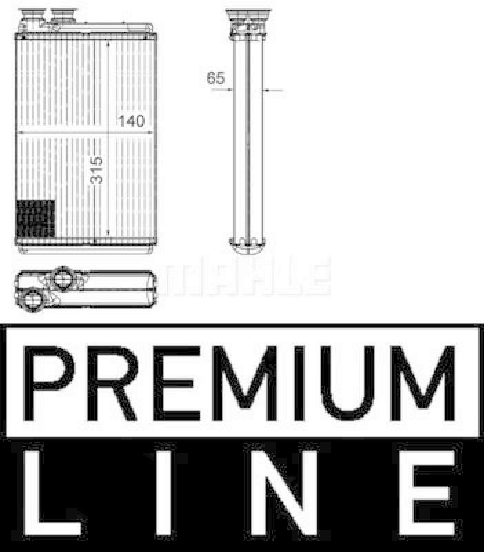 MAHLE Heat Exchanger, interior heating PREMIUM LINE