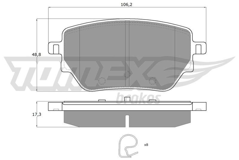 TOMEX Brakes Bremsbelagsatz, Scheibenbremse