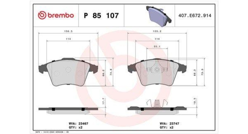 MAGNETI MARELLI Bremsbelagsatz, Scheibenbremse 363700485107