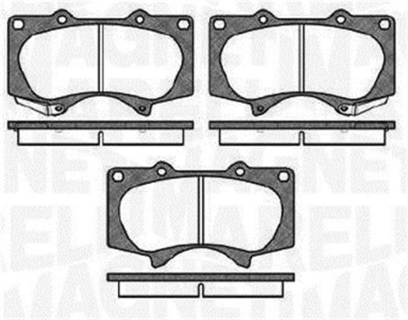 MAGNETI MARELLI Bremsbelagsatz, Scheibenbremse 363916060409