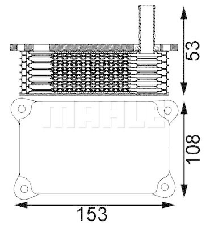 MAHLE Oil Cooler, engine oil BEHR