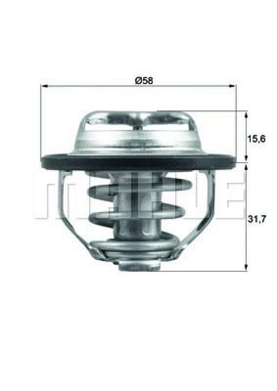 MAHLE Thermostat, coolant BEHR
