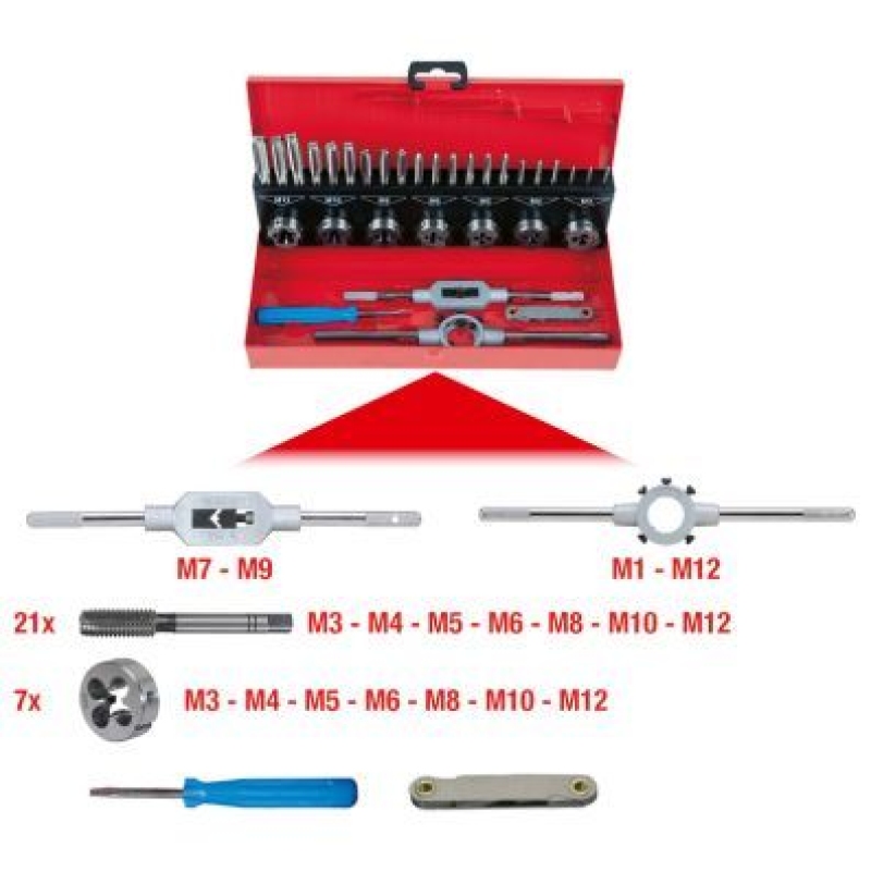 KS TOOLS Thread Cutter Set