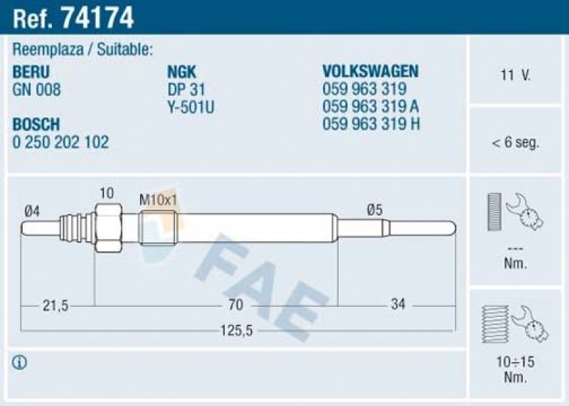 FAE Glow Plug