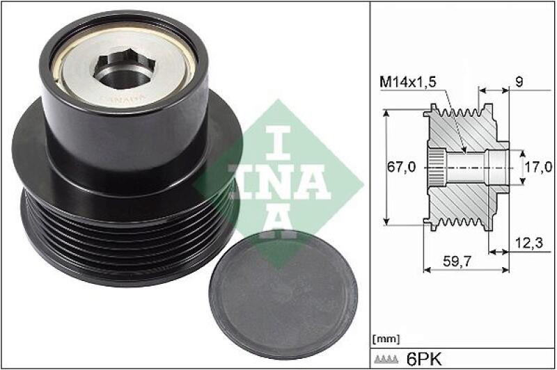 INA Alternator Freewheel Clutch