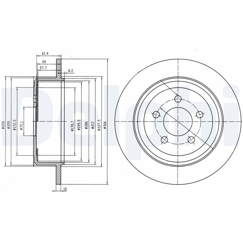 2x DELPHI Bremsscheibe