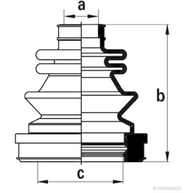 HERTH+BUSS JAKOPARTS Faltenbalgsatz, Antriebswelle