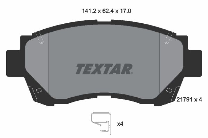 TEXTAR Brake Pad Set, disc brake