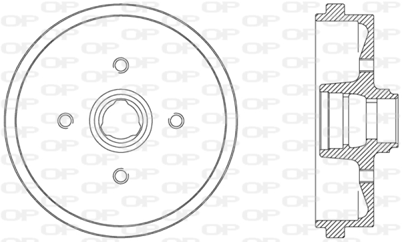 2x OPEN PARTS Bremstrommel