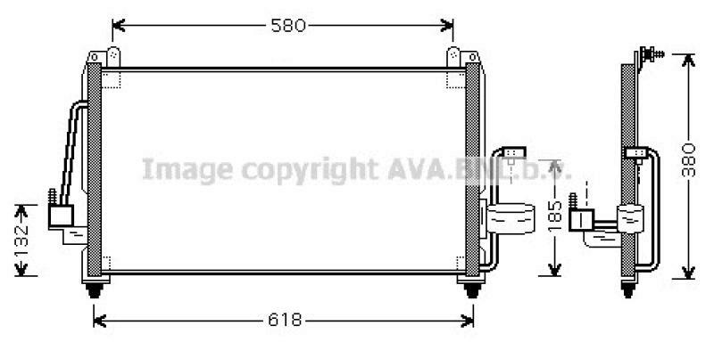 AVA QUALITY COOLING Kondensator, Klimaanlage