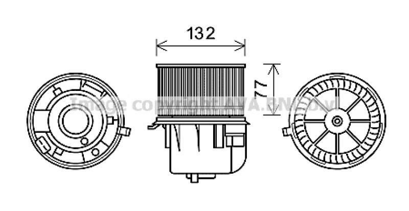AVA QUALITY COOLING Electric Motor, interior blower