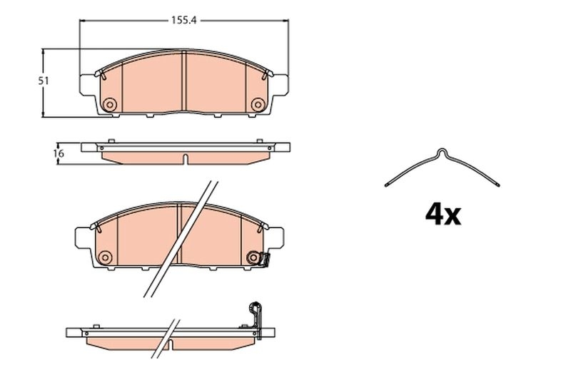 TRW Brake Pad Set, disc brake