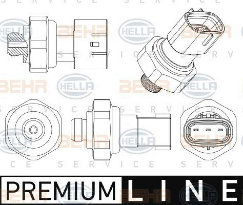 HELLA Pressure Switch, air conditioning BEHR HELLA SERVICE *** PREMIUM LINE ***