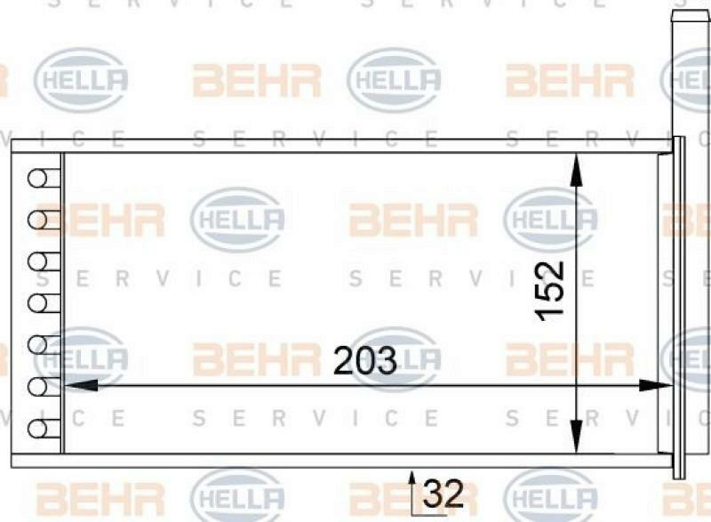 HELLA Wärmetauscher, Innenraumheizung BEHR HELLA SERVICE