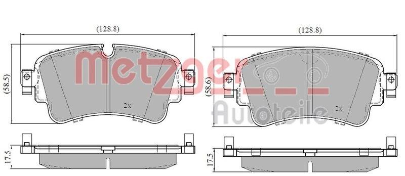 METZGER Brake Pad Set, disc brake GREENPARTS