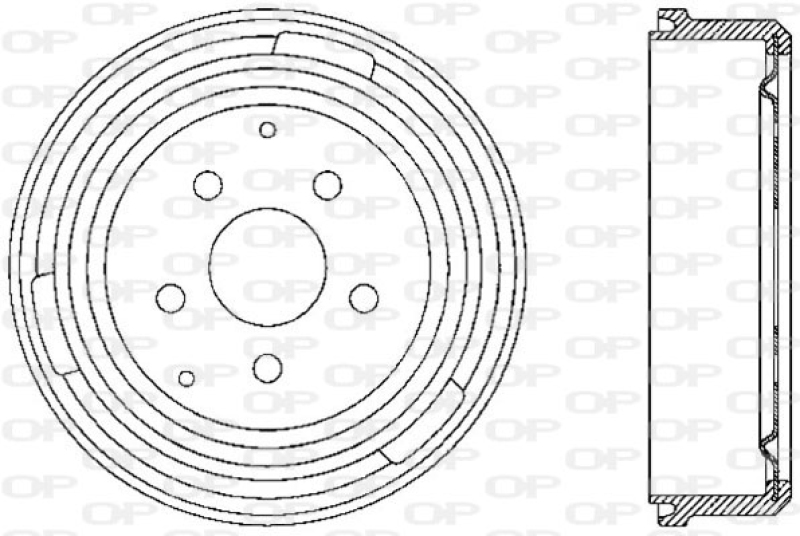 2x OPEN PARTS Bremstrommel