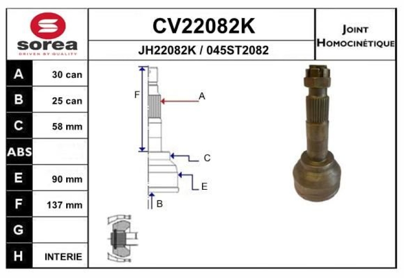 EAI Joint Kit, drive shaft