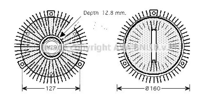 AVA QUALITY COOLING Clutch, radiator fan