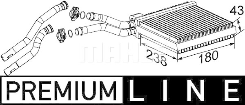 MAHLE Wärmetauscher, Innenraumheizung BEHR *** PREMIUM LINE ***