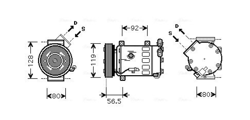 AVA QUALITY COOLING Kompressor, Klimaanlage